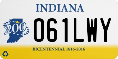 IN license plate 061LWY