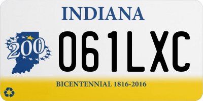 IN license plate 061LXC