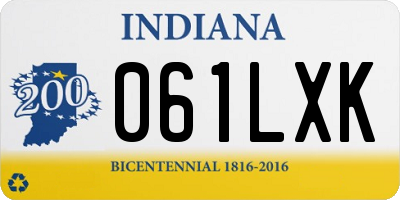 IN license plate 061LXK