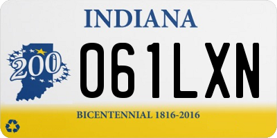 IN license plate 061LXN