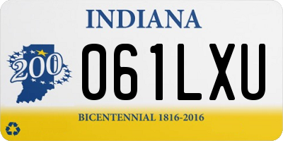IN license plate 061LXU