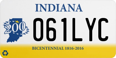 IN license plate 061LYC