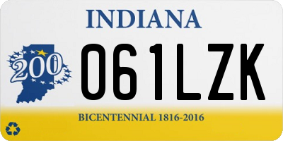 IN license plate 061LZK
