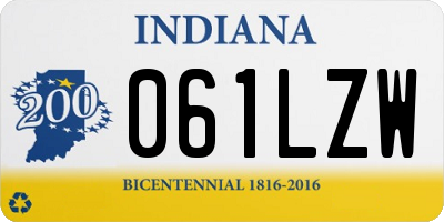 IN license plate 061LZW