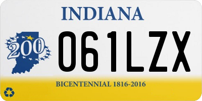 IN license plate 061LZX