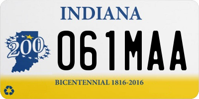 IN license plate 061MAA