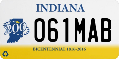 IN license plate 061MAB