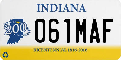 IN license plate 061MAF