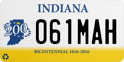 IN license plate 061MAH