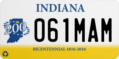 IN license plate 061MAM