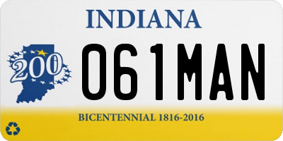 IN license plate 061MAN