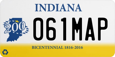 IN license plate 061MAP