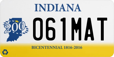 IN license plate 061MAT