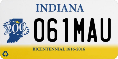 IN license plate 061MAU