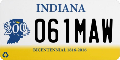 IN license plate 061MAW