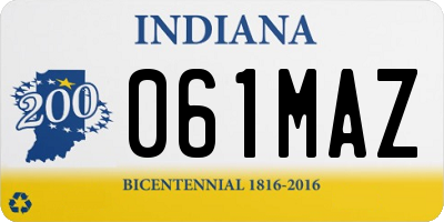 IN license plate 061MAZ