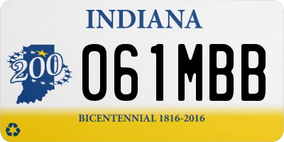 IN license plate 061MBB