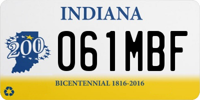 IN license plate 061MBF