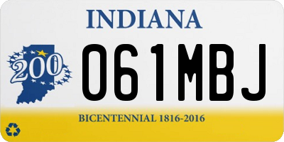 IN license plate 061MBJ