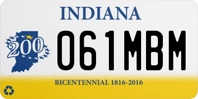 IN license plate 061MBM