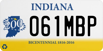 IN license plate 061MBP
