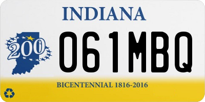IN license plate 061MBQ