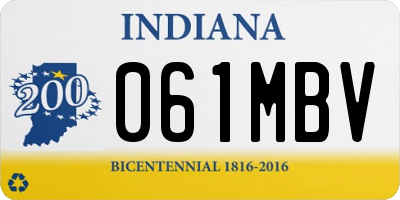 IN license plate 061MBV