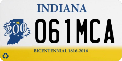 IN license plate 061MCA