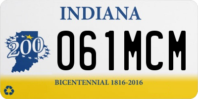 IN license plate 061MCM