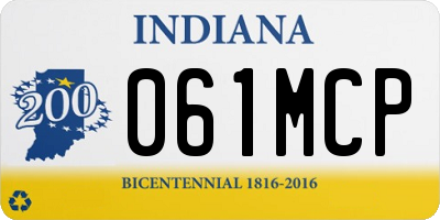 IN license plate 061MCP
