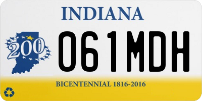 IN license plate 061MDH