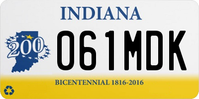 IN license plate 061MDK