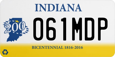 IN license plate 061MDP