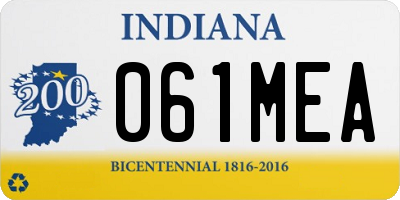 IN license plate 061MEA
