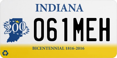 IN license plate 061MEH
