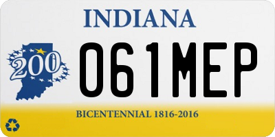 IN license plate 061MEP
