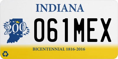 IN license plate 061MEX
