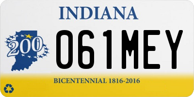 IN license plate 061MEY