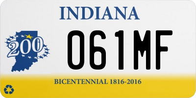IN license plate 061MF