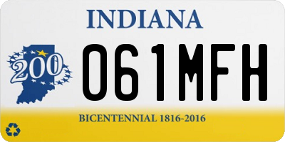IN license plate 061MFH