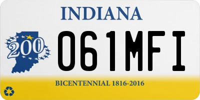 IN license plate 061MFI