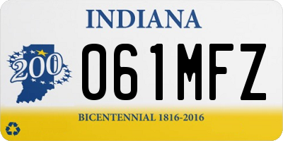 IN license plate 061MFZ