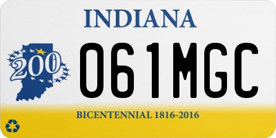 IN license plate 061MGC