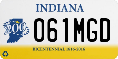 IN license plate 061MGD