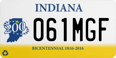 IN license plate 061MGF