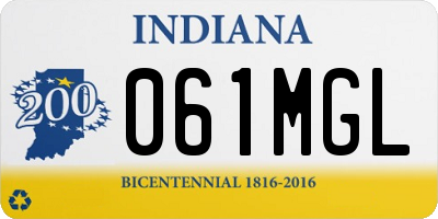 IN license plate 061MGL