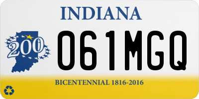 IN license plate 061MGQ