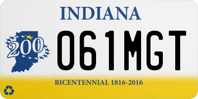 IN license plate 061MGT