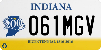 IN license plate 061MGV