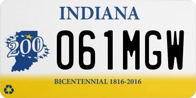 IN license plate 061MGW